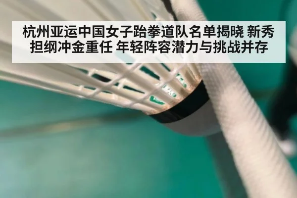 杭州亚运中国女子跆拳道队名单揭晓 新秀担纲冲金重任 年轻阵容潜力与挑战并存